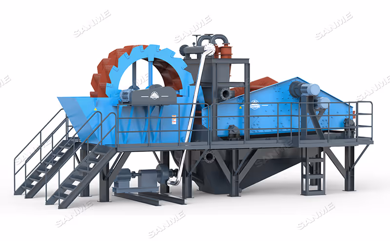 一体的“雪撬式”洗砂、细砂回收机