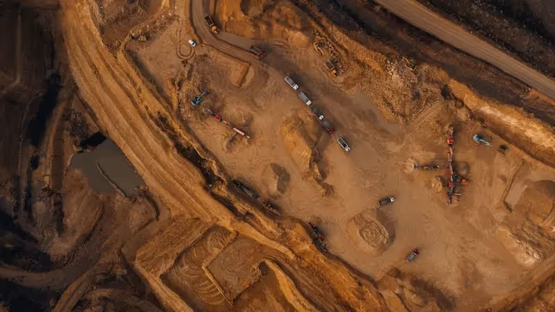 An automobile crane under maintenance