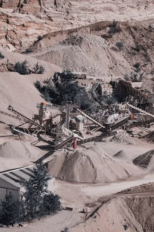 Tower crane on construction site