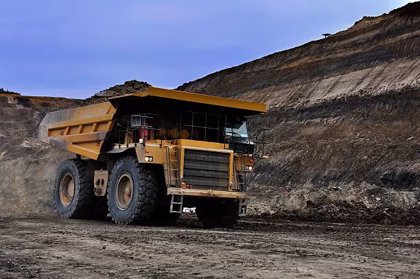 Crane truck in utility pole installation